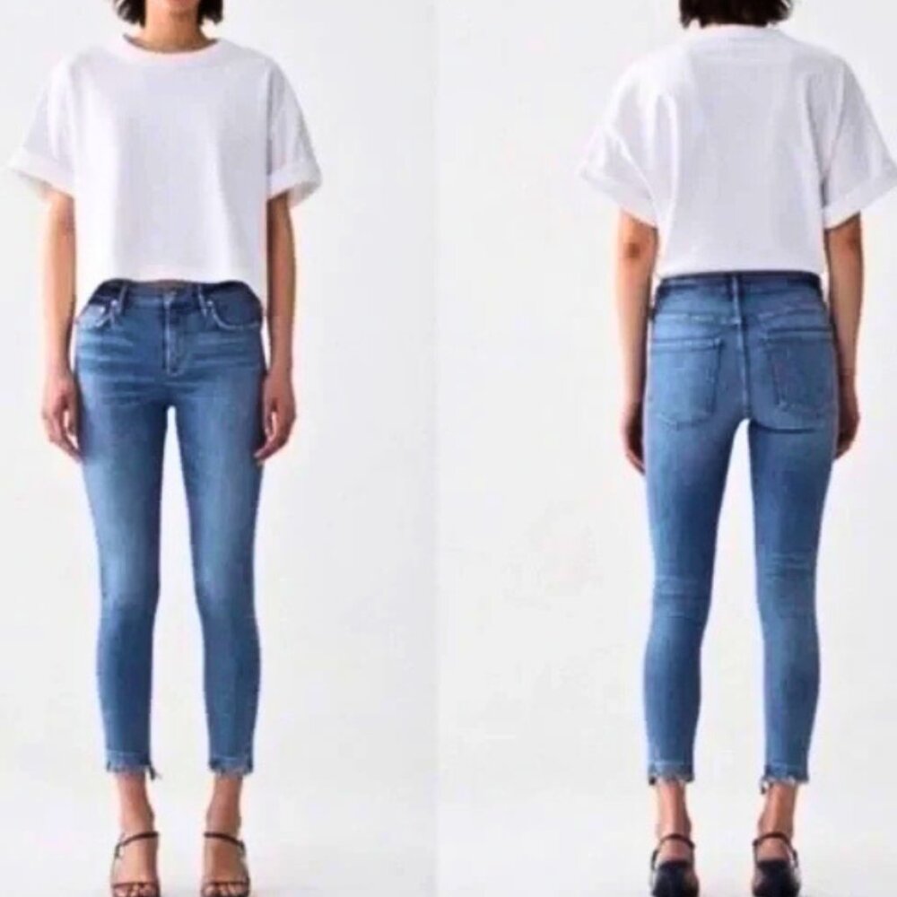 AGOLDE Sophie High Rise Skinny Crop in Style Hyper Sz 26 Denim Pants Medium Wash